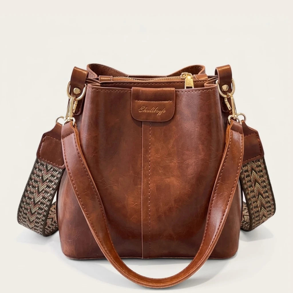 Sac seau similicuir lustré