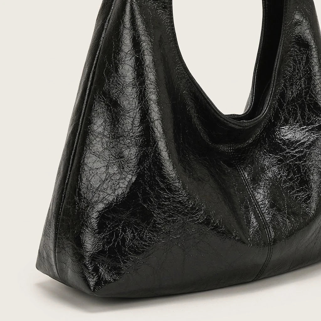 Sac hobo cuir vegan verni