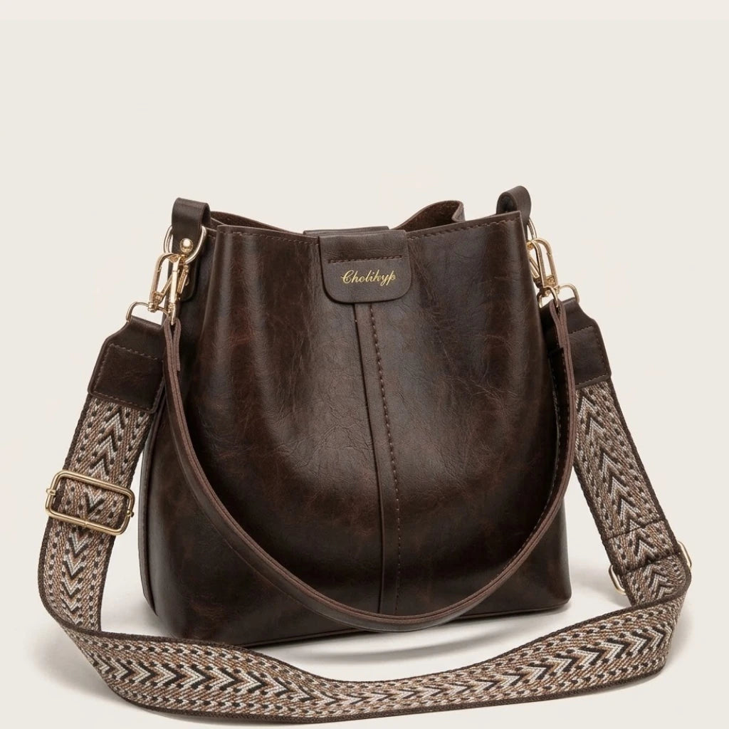 Sac seau similicuir lustré
