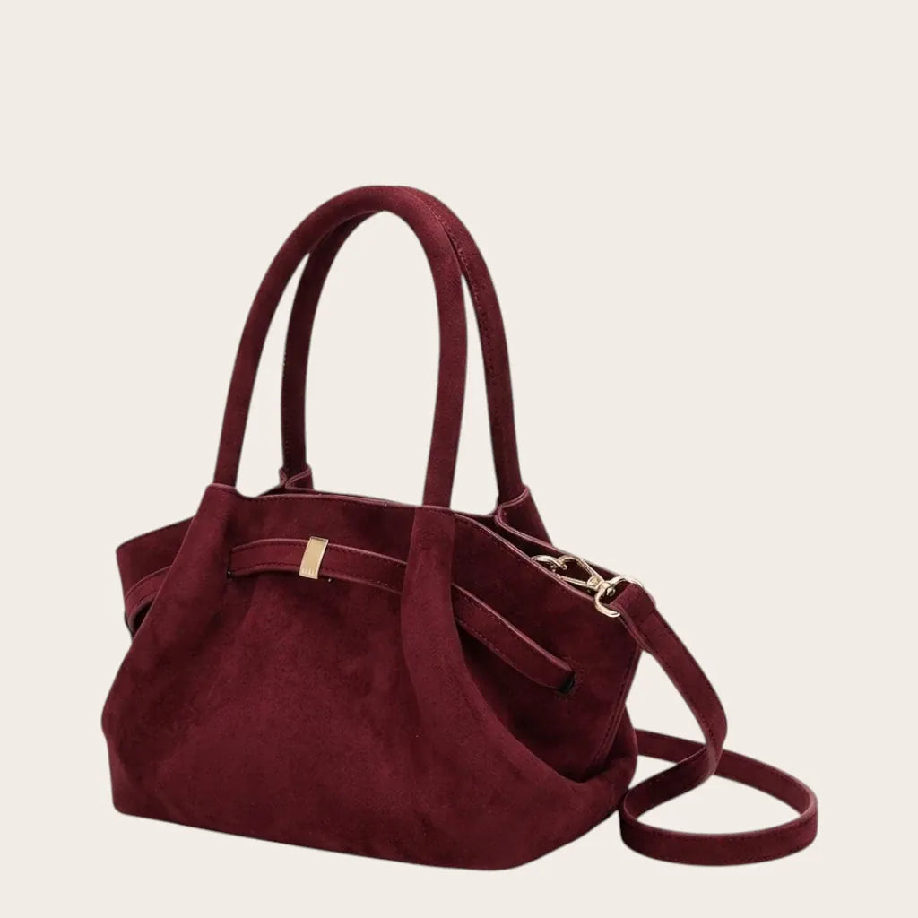 Petit sac velours structuré bandoulière