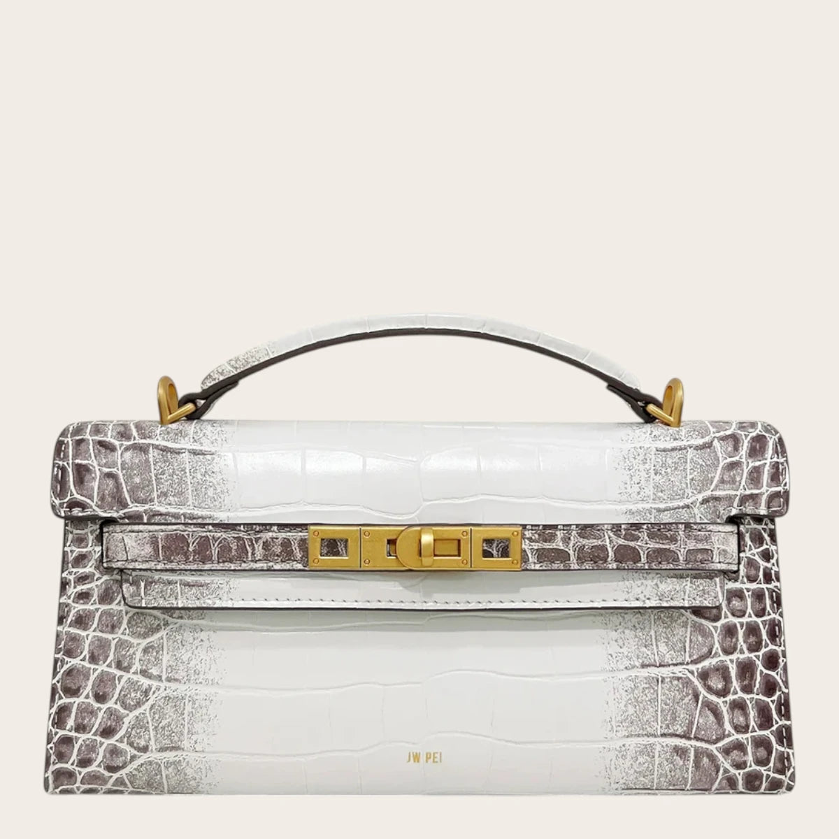 Sac bandoulière large crocodile