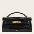 Sac bandoulière large crocodile
