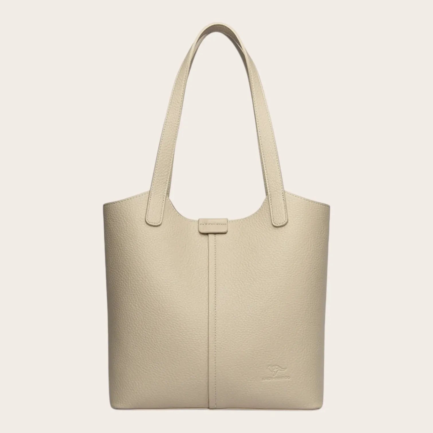 Sac cabas pocket en cuir Beige