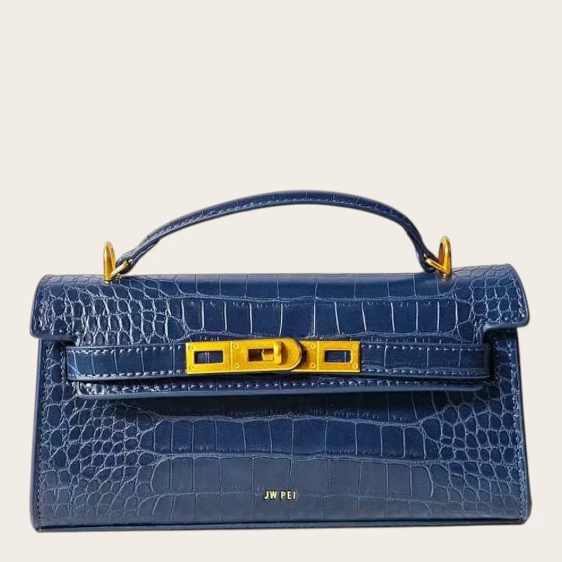 Sac bandoulière large crocodile