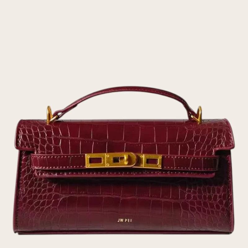Sac bandoulière large crocodile