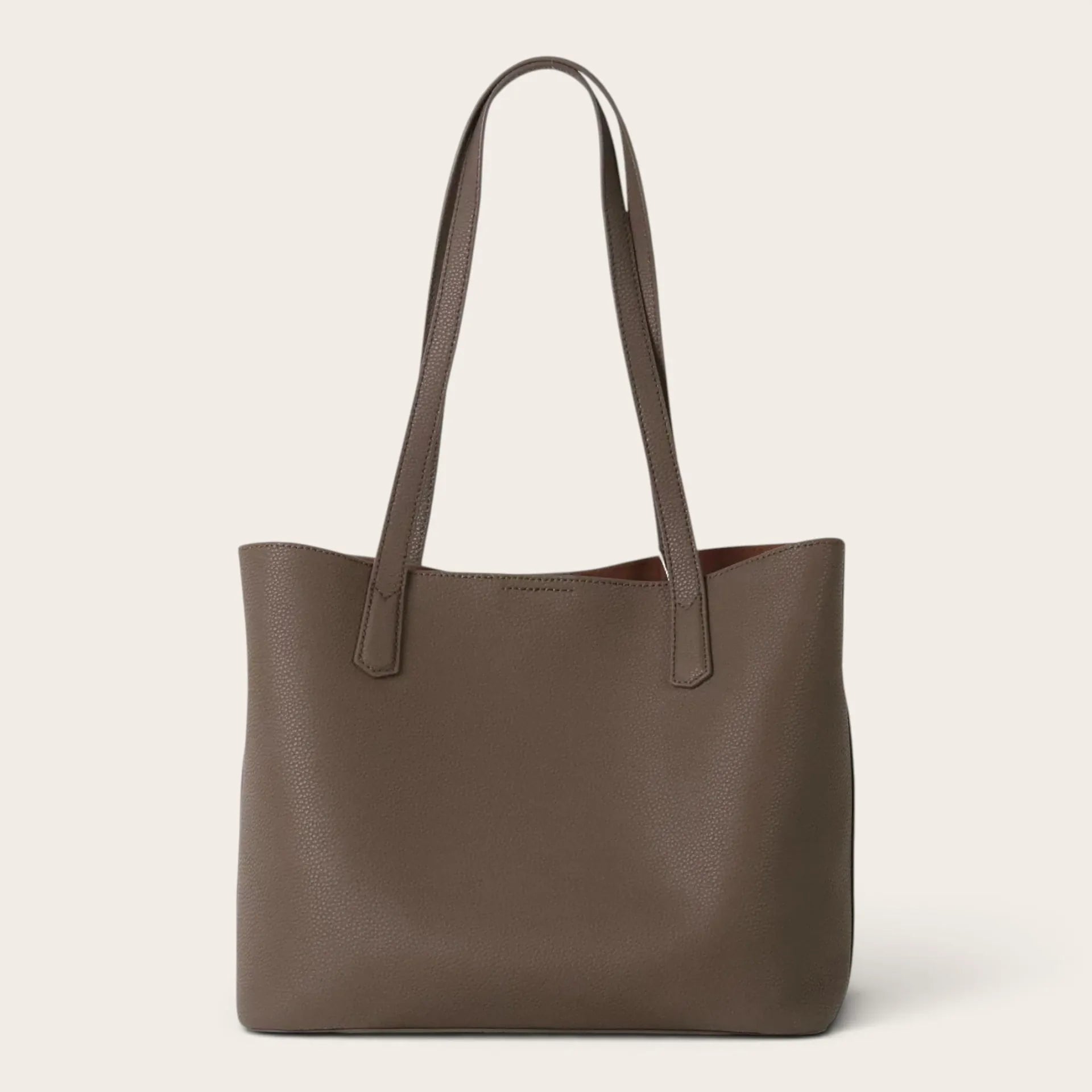 Cabas classique en cuir Café