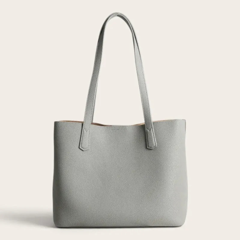 Cabas classique en cuir Bleu