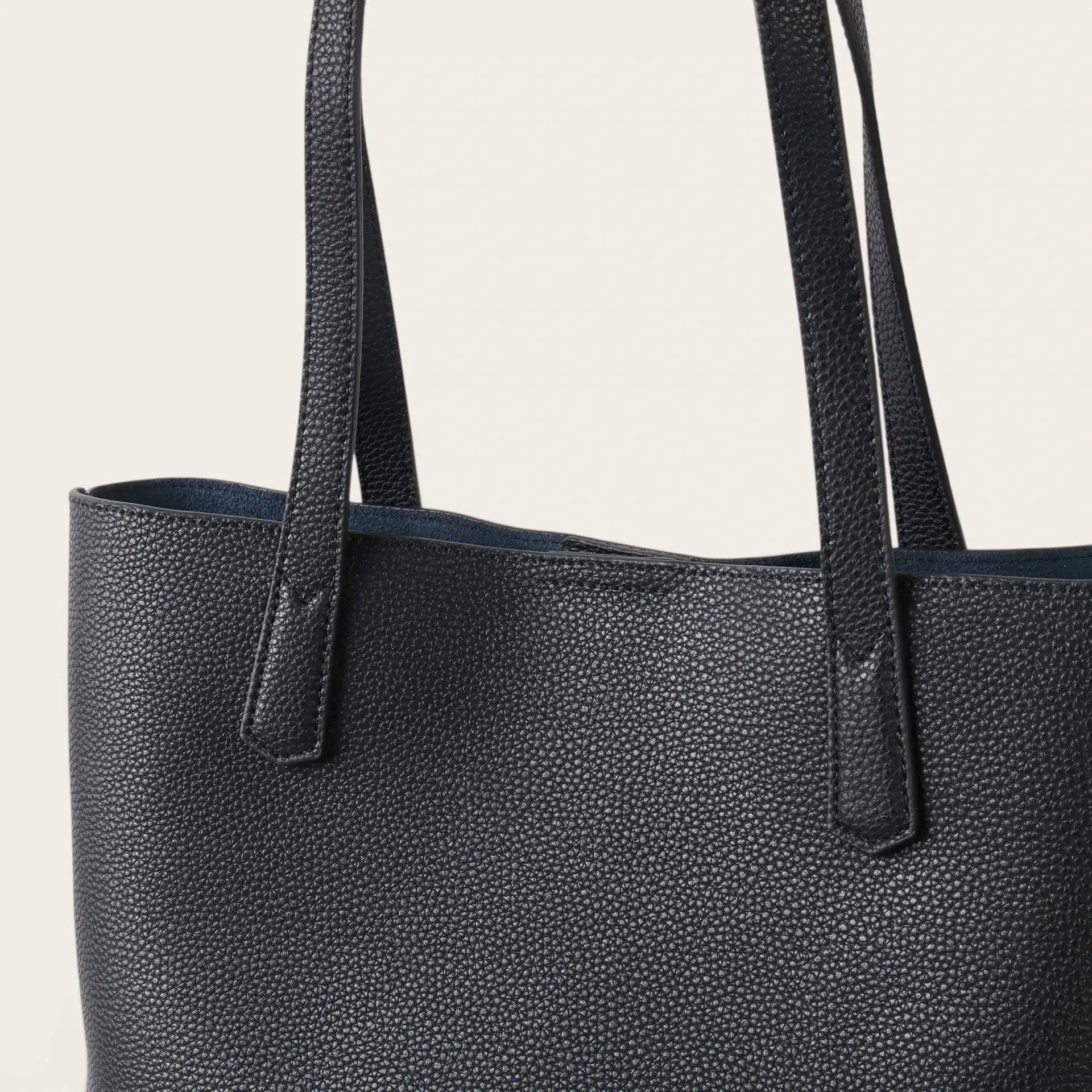 Cabas classique en cuir Noir