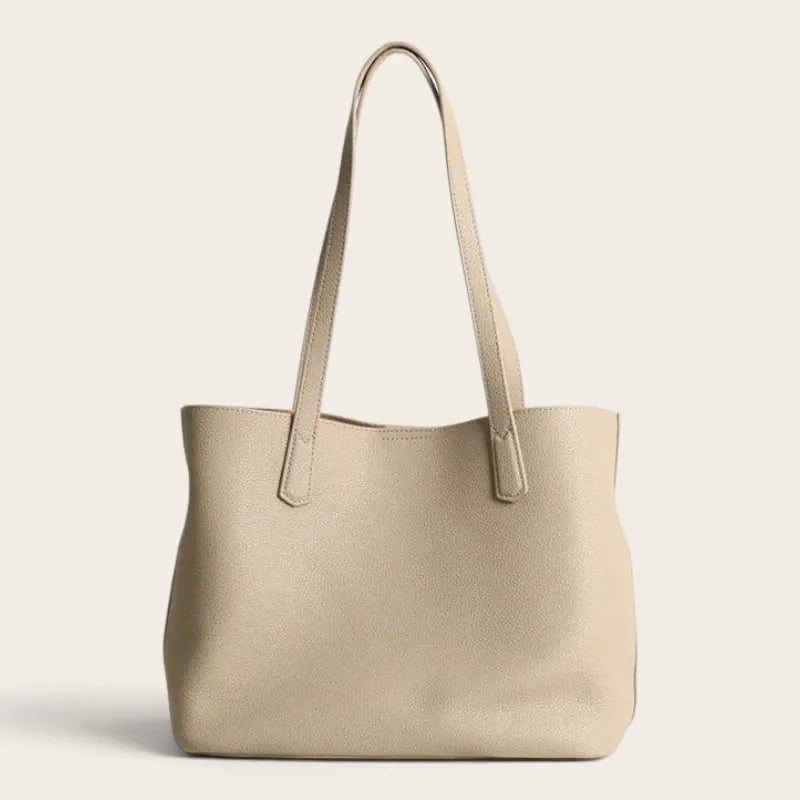 Cabas classique en cuir Abricot