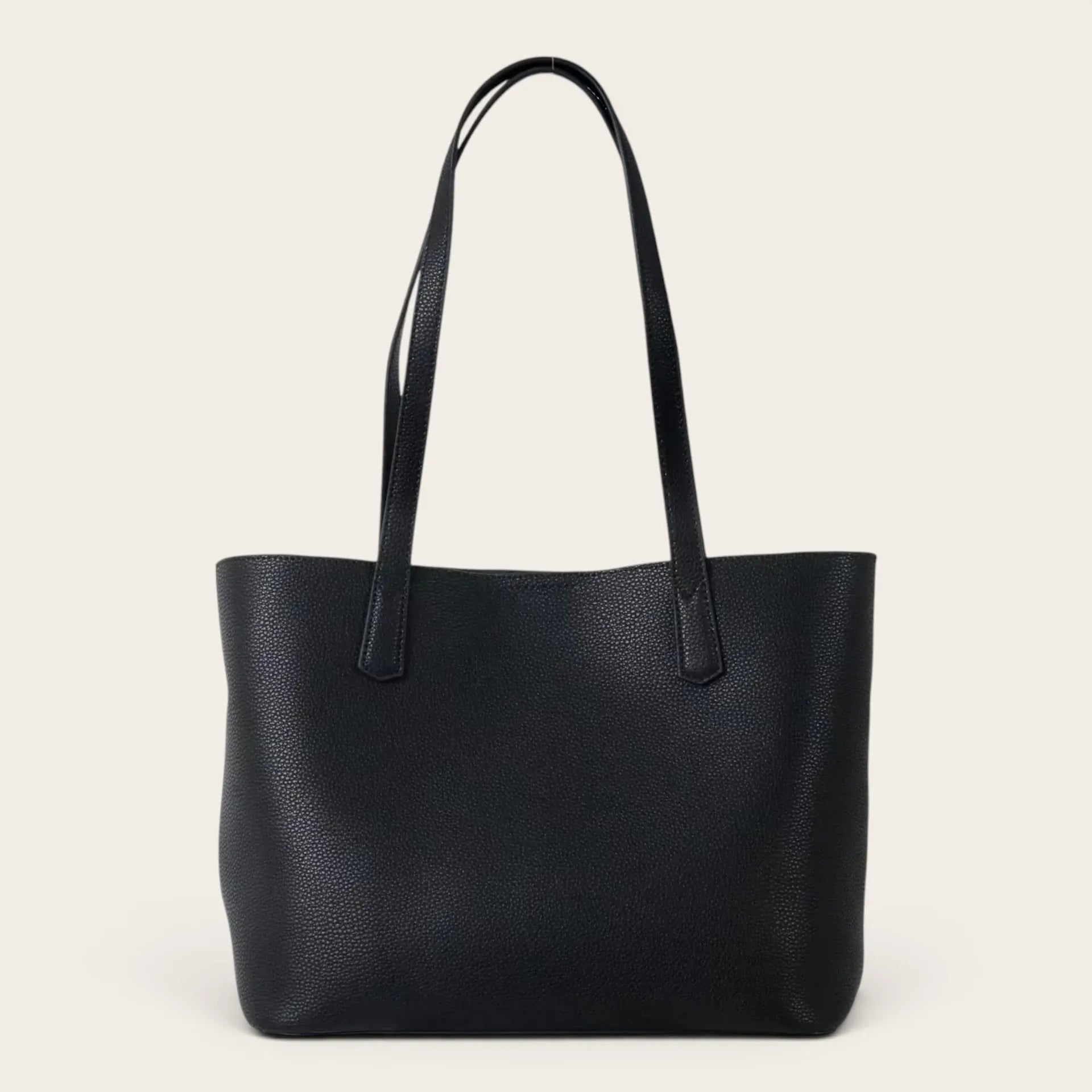 Cabas classique en cuir Noir