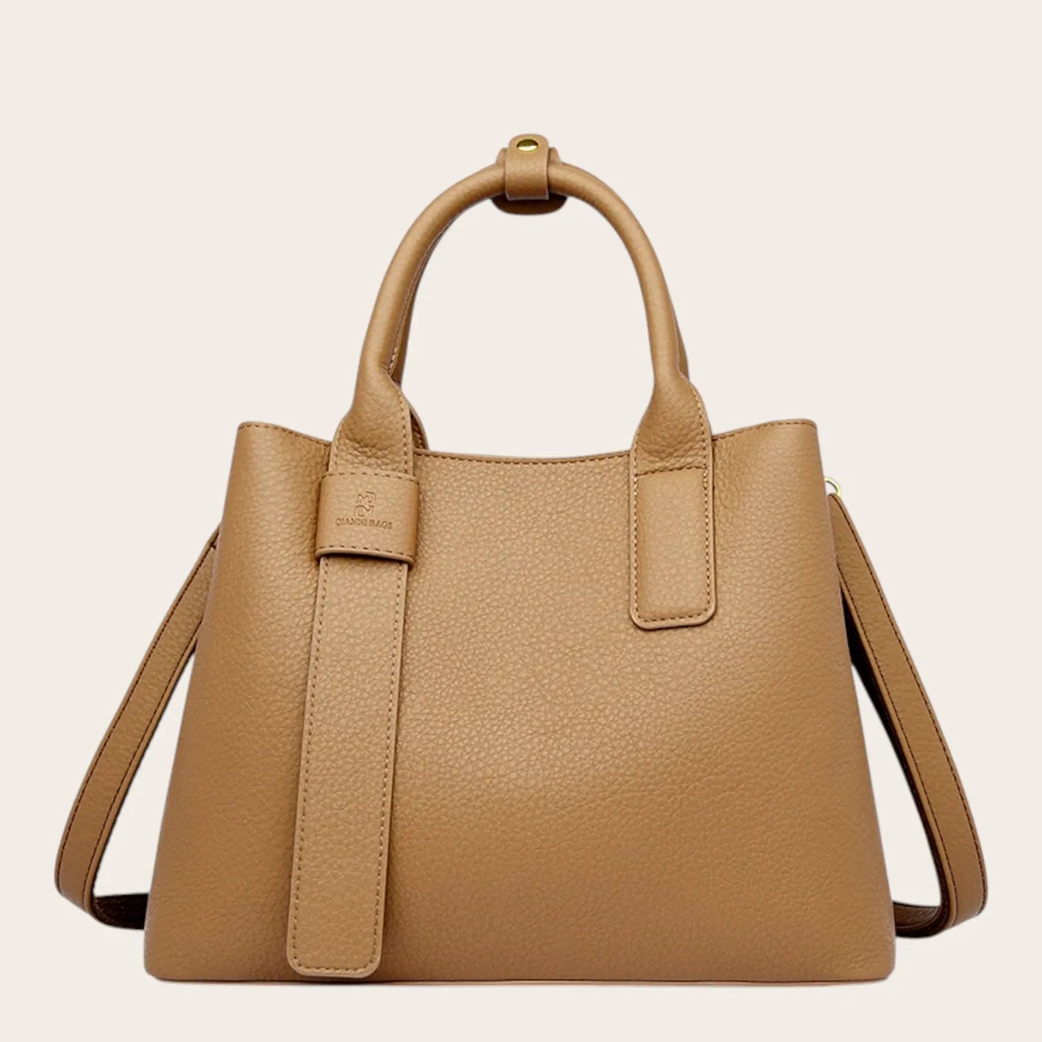 Grand sac a main en cuir grainé