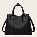 Grand sac a main en cuir grainé Noir