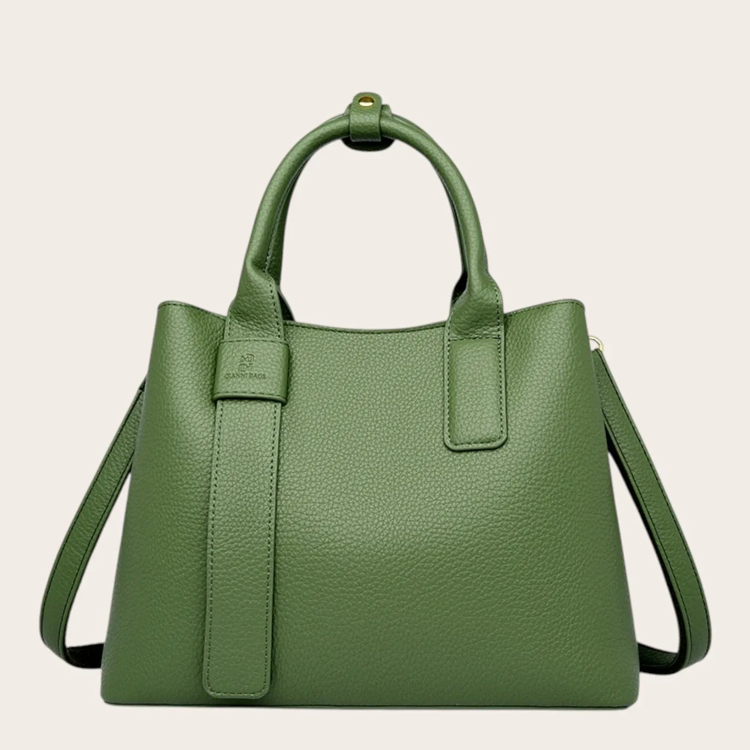 Grand sac a main en cuir grainé