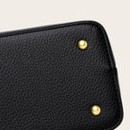 Grand sac a main en cuir grainé Noir