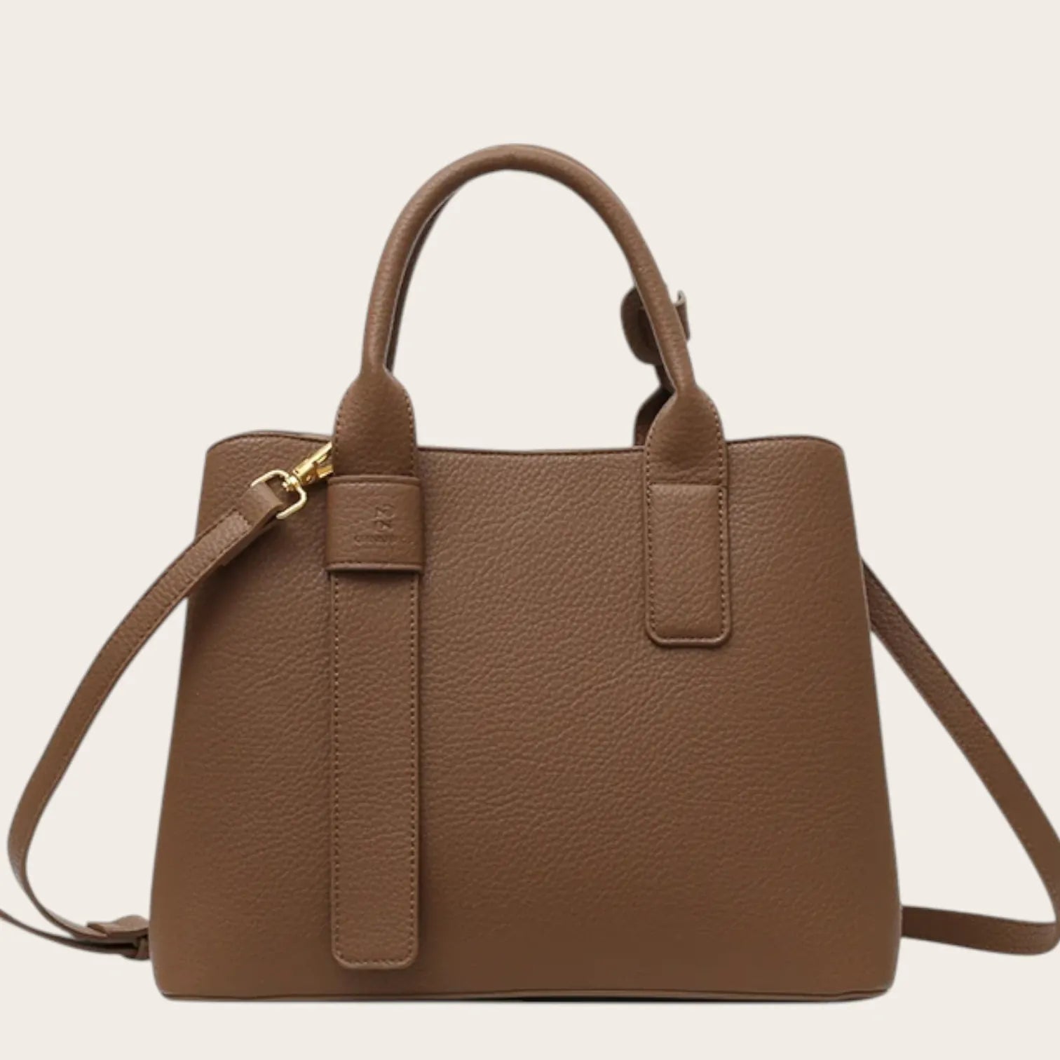 Grand sac a main en cuir grainé