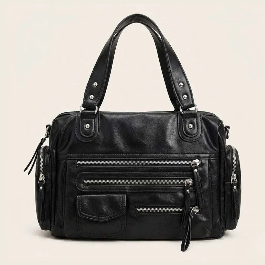 Grand sac multi-zips rock noir