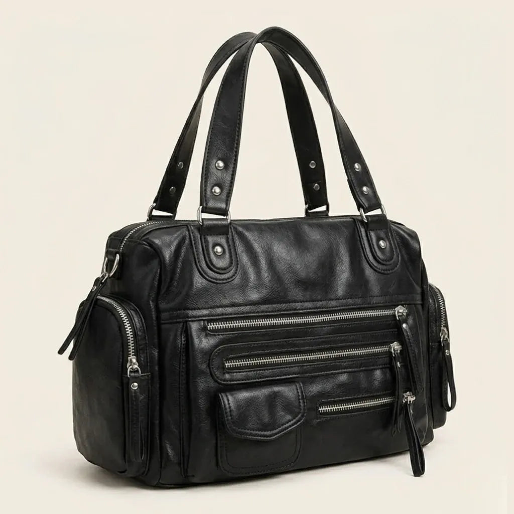 Grand sac multi-zips rock noir
