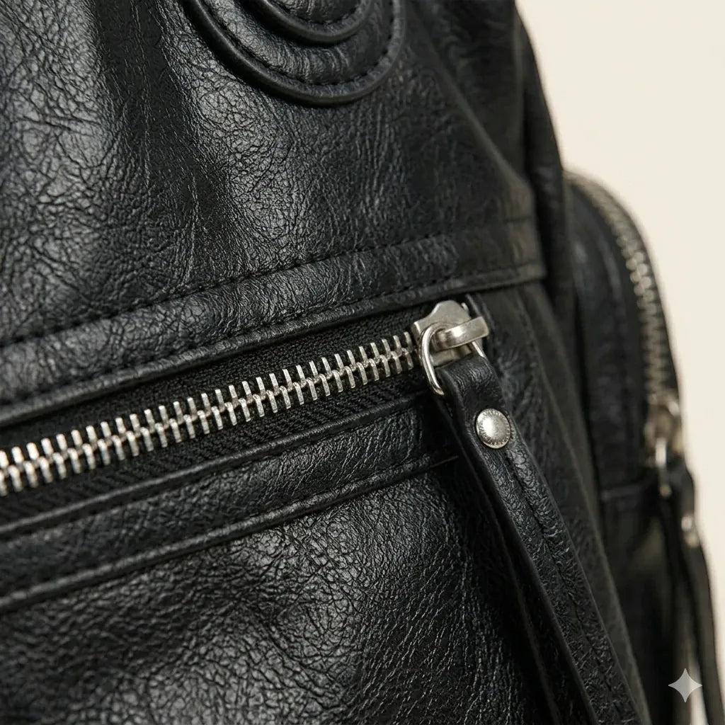 Grand sac multi-zips rock noir
