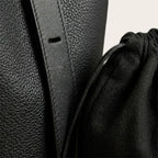 Grand sac seau cuir vegan minimaliste Noir