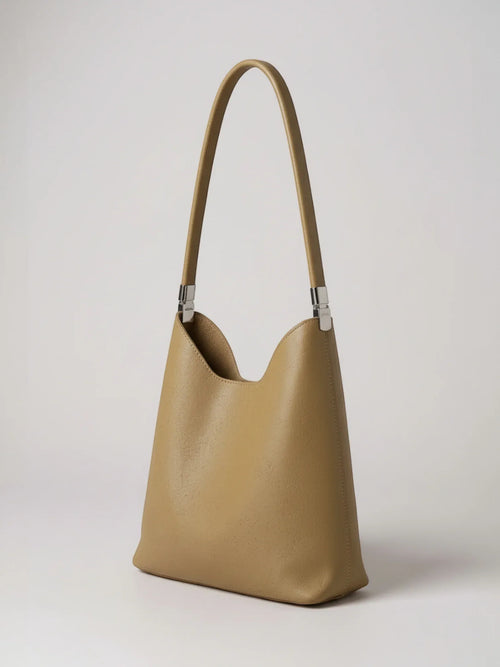 Grand sac seau en daim Khaki