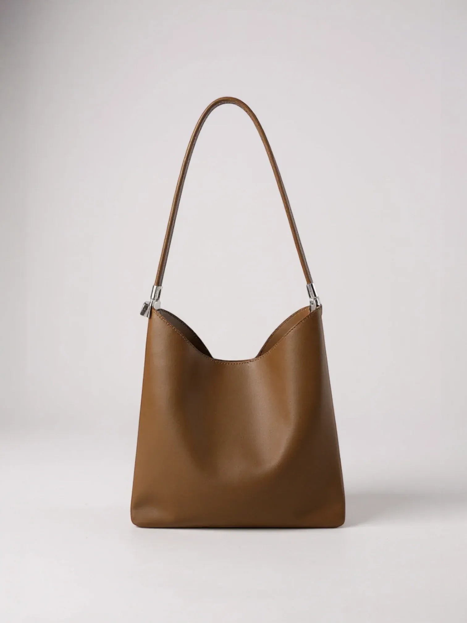 Grand sac seau en daim Marron