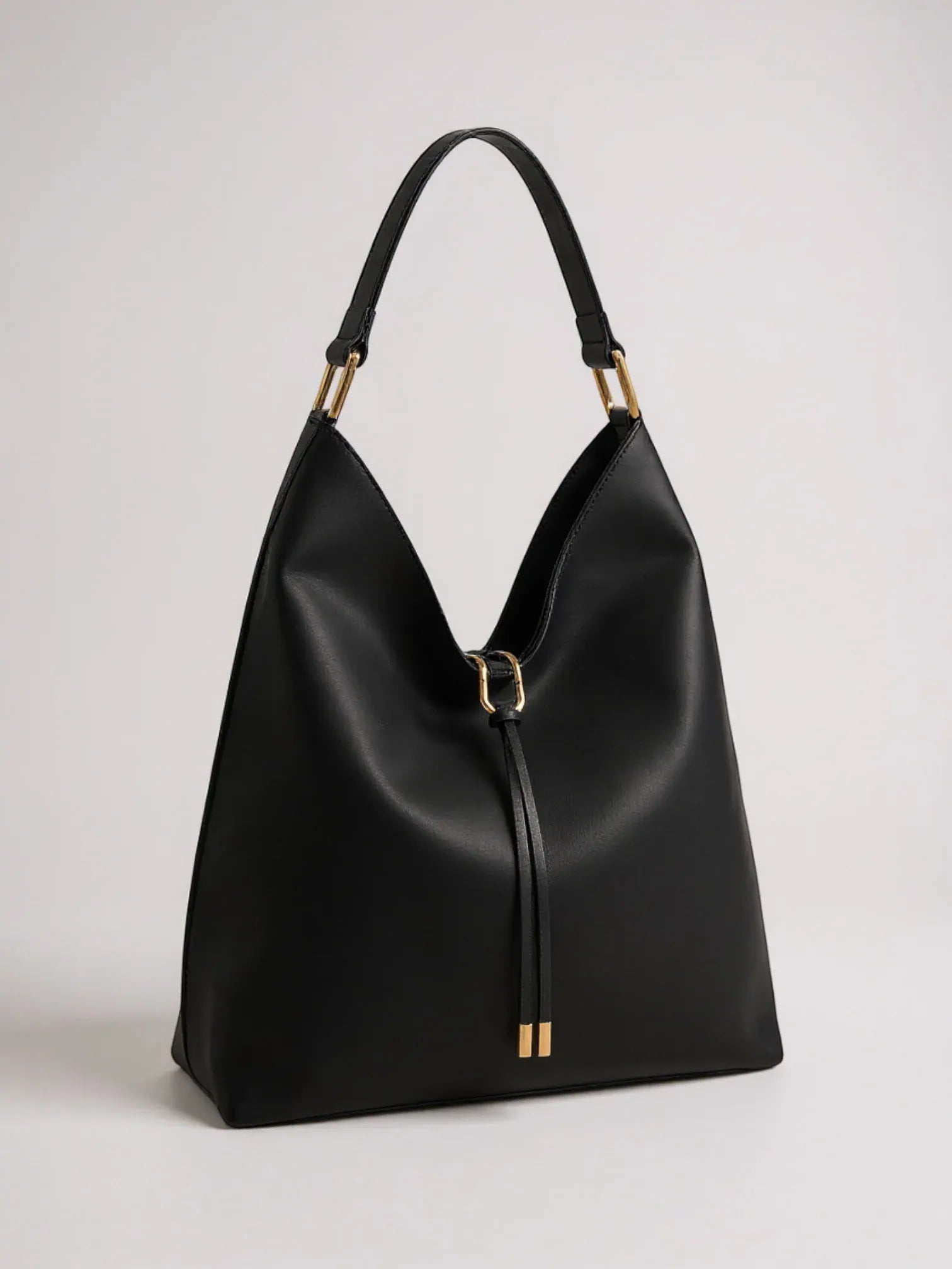 Grand sac seau en suédine Noir