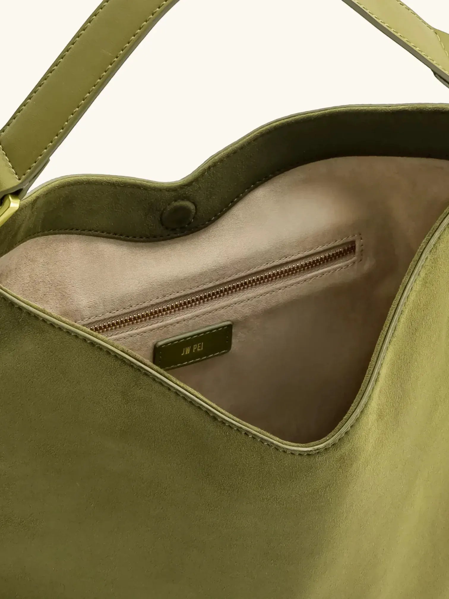 Grand sac seau en suédine Vert