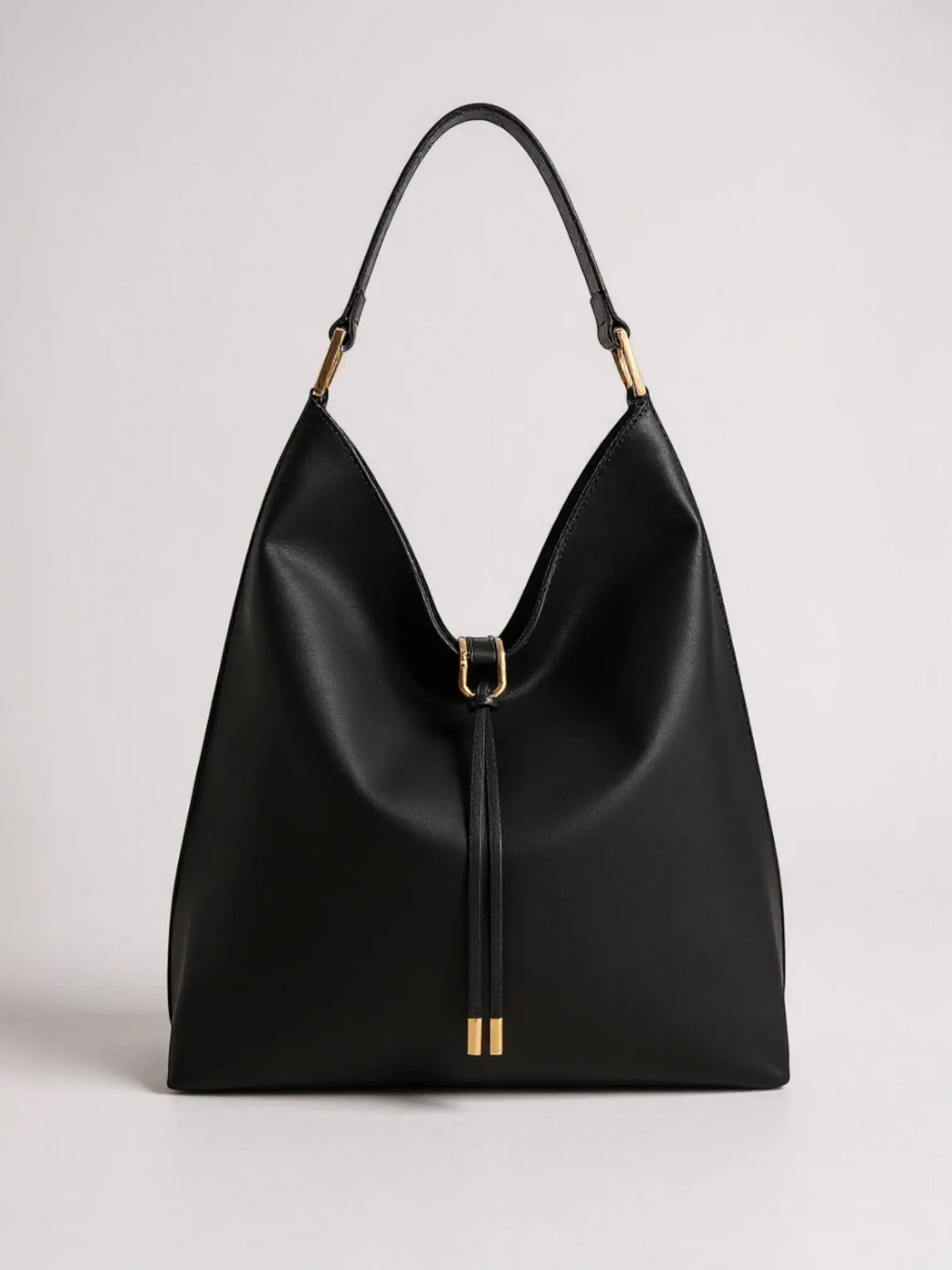 Grand sac seau en suédine Noir