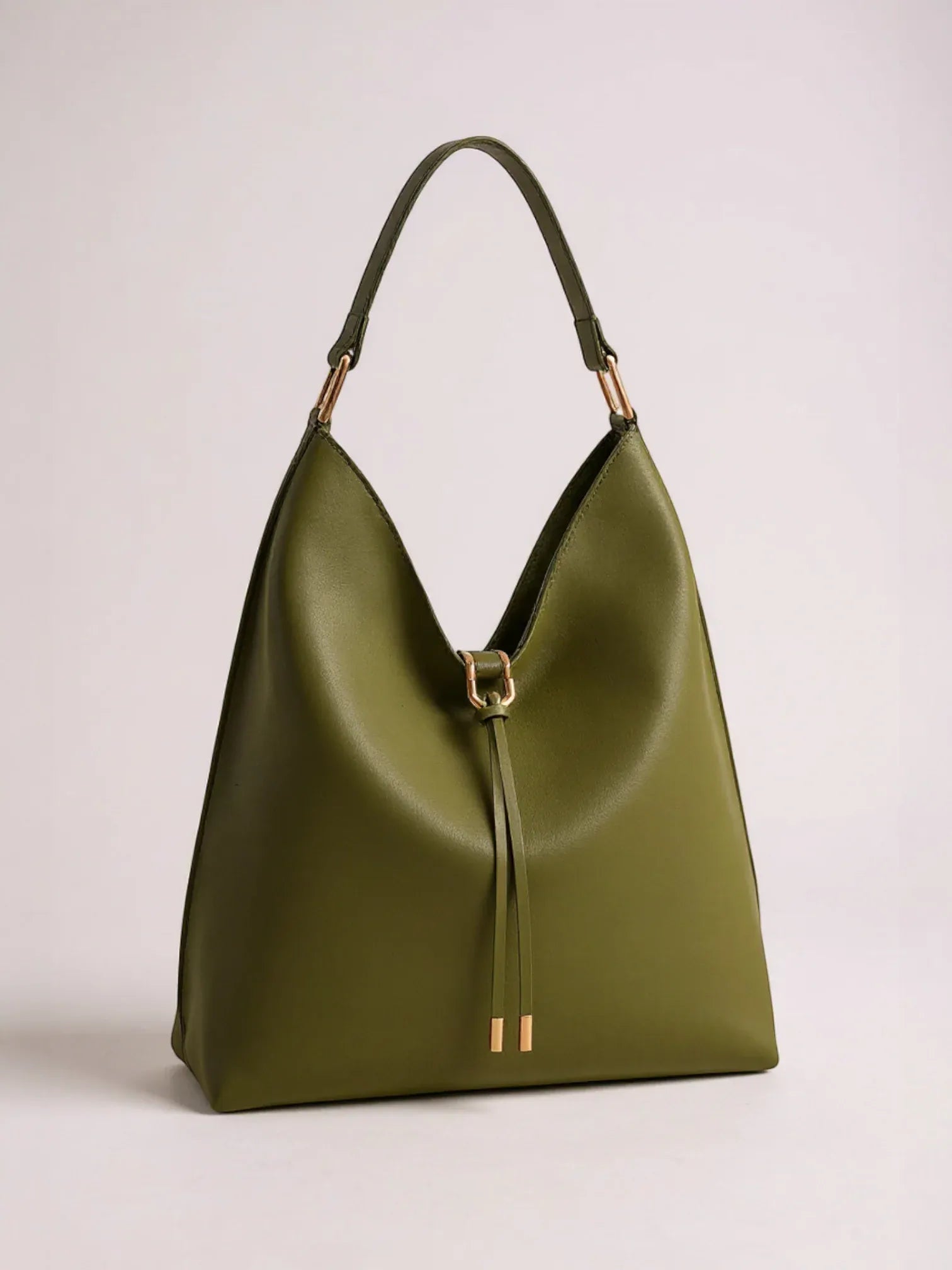 Grand sac seau en suédine Vert