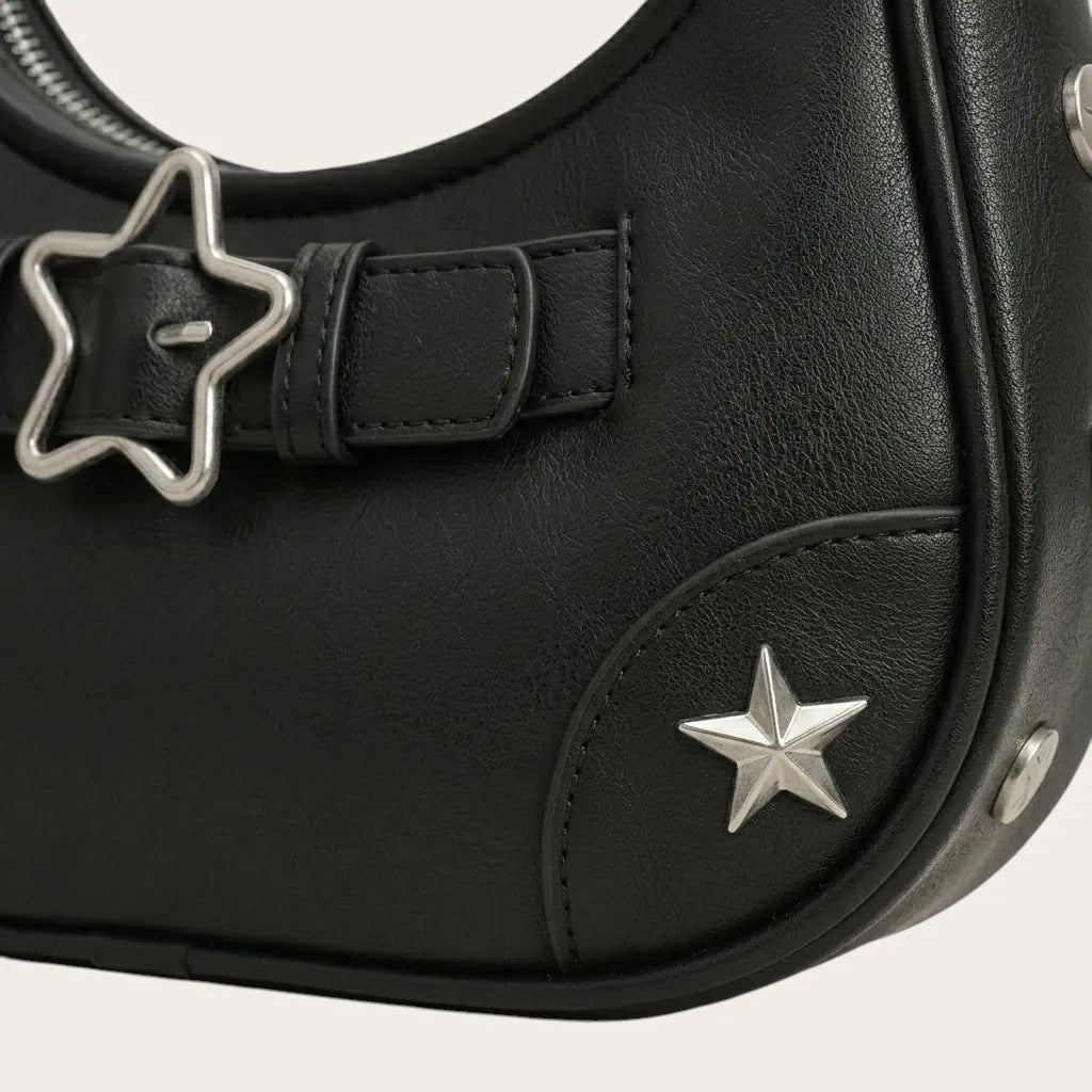 Mini sac bandoulière étoile Noir