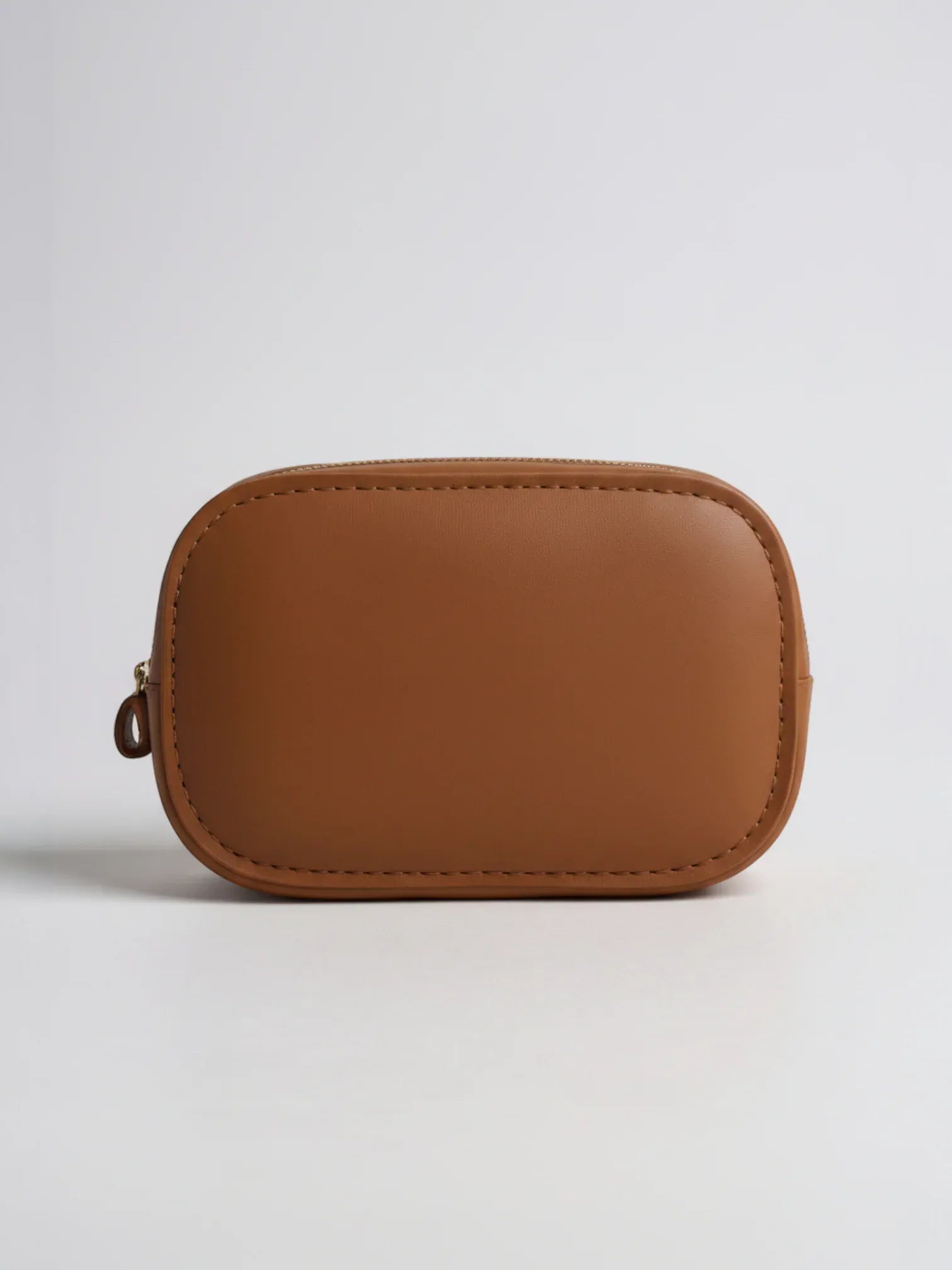 Mini sac seau en cuir vegan Marron