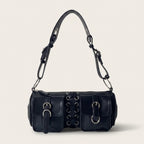 Mini sac tonneau œillets Noir