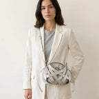 Mini sac tressé cage argent