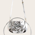 Mini sac tressé cage argent