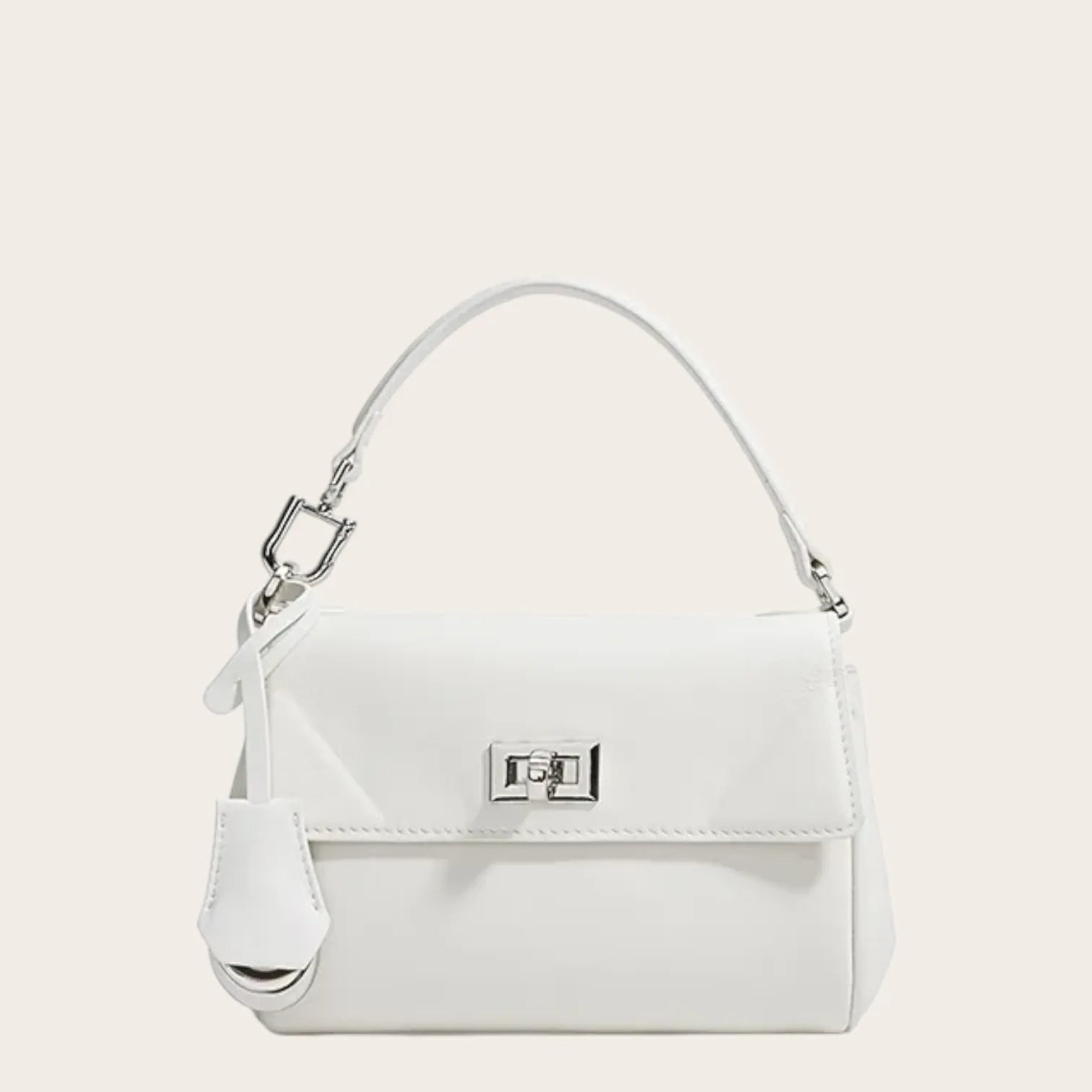 Petit sac a main carré en cuir