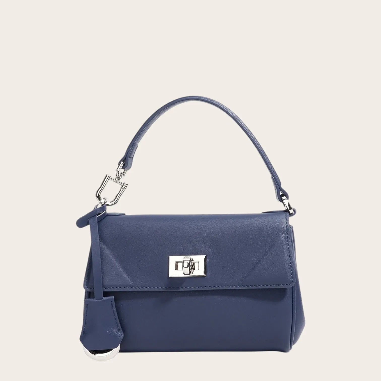 Petit sac a main carré en cuir