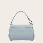 Petit sac a main carré en cuir Bleu Ciel