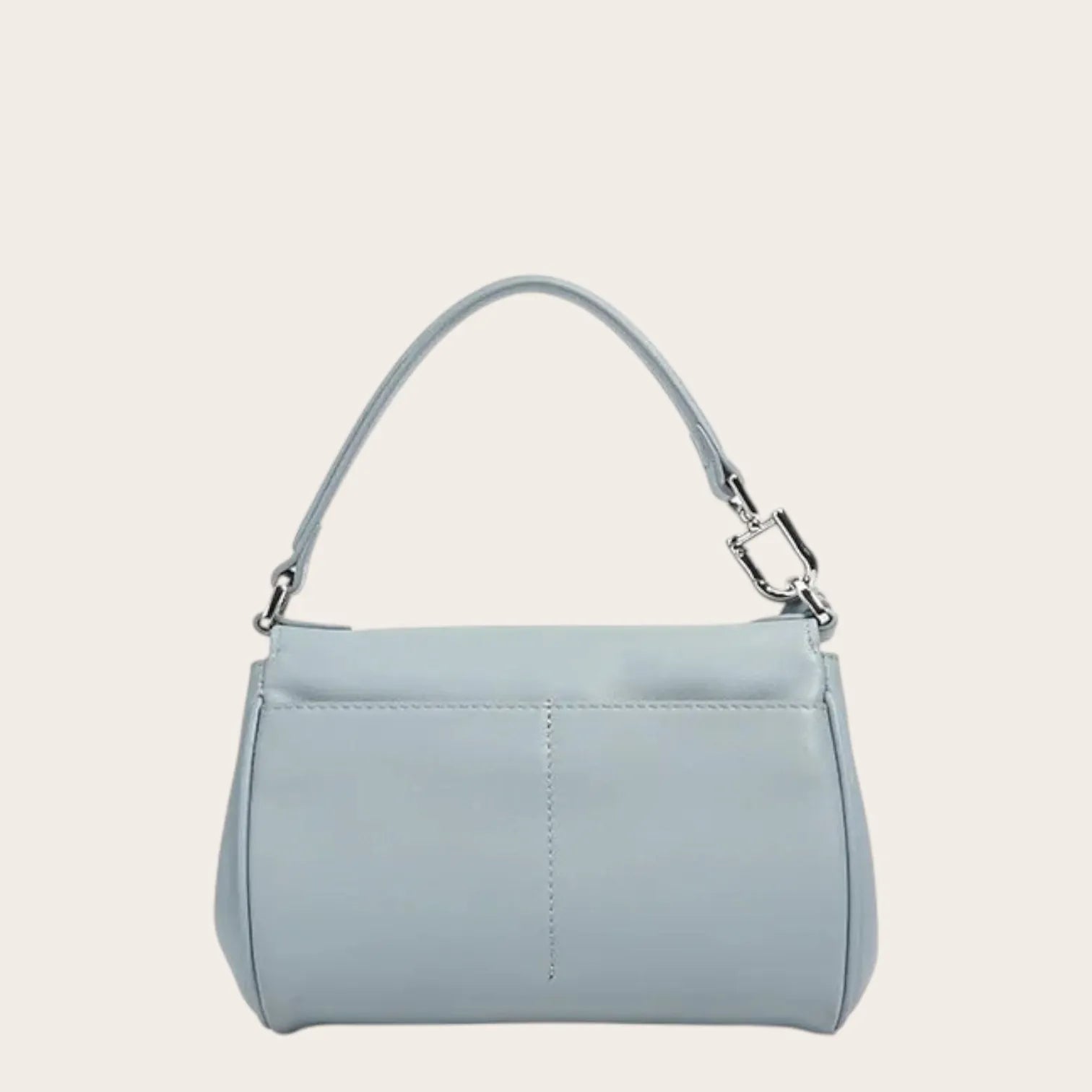 Petit sac a main carré en cuir Bleu Ciel
