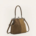 Petit sac à main clipsable bicolore Marron & Camel