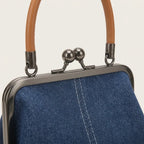 Petit sac à main clipsable en jeans Bleu marine
