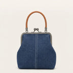 Petit sac à main clipsable en jeans Bleu marine