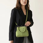 Petit sac à main clipsable en suédine Vert