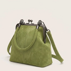 Petit sac à main clipsable en suédine Vert