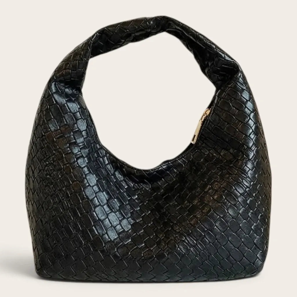 Petit sac a main effet tressé Noir