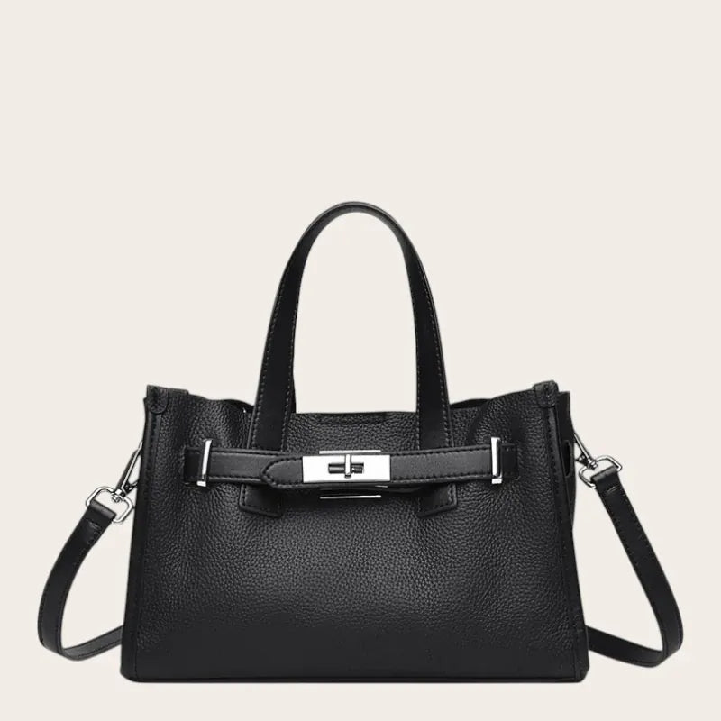 Petit sac a main large en cuir Noir