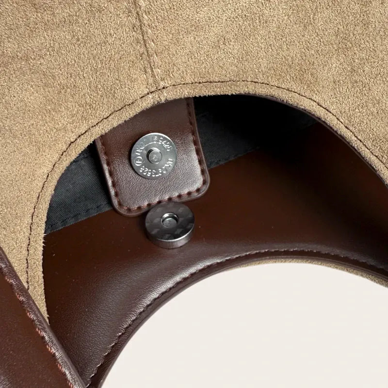 Petit sac cabas en suédine Khaki