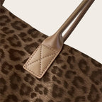Petit sac cabas léopard Marron
