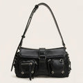 Petit sac cargo cuir vegan noir