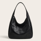 Petit sac hobo en cuir vegan Noir