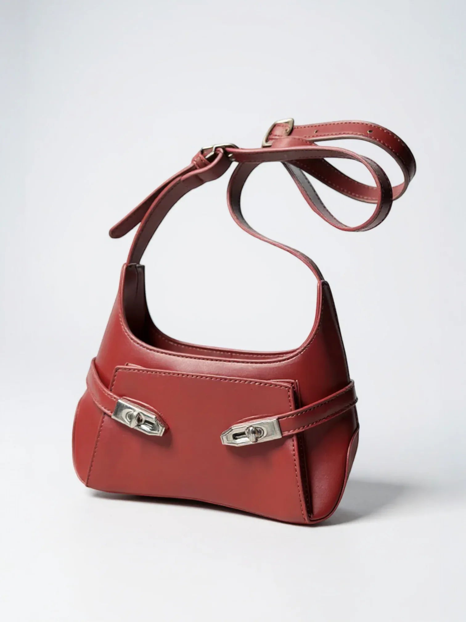 Petit sac seau structuré Rouge